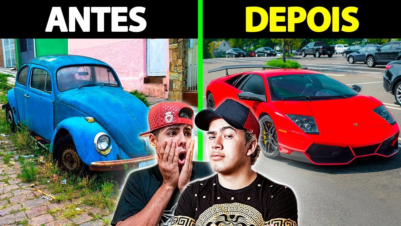 CARROS DOS YOUTUBERS ANTES E DEPOIS DA FAMA