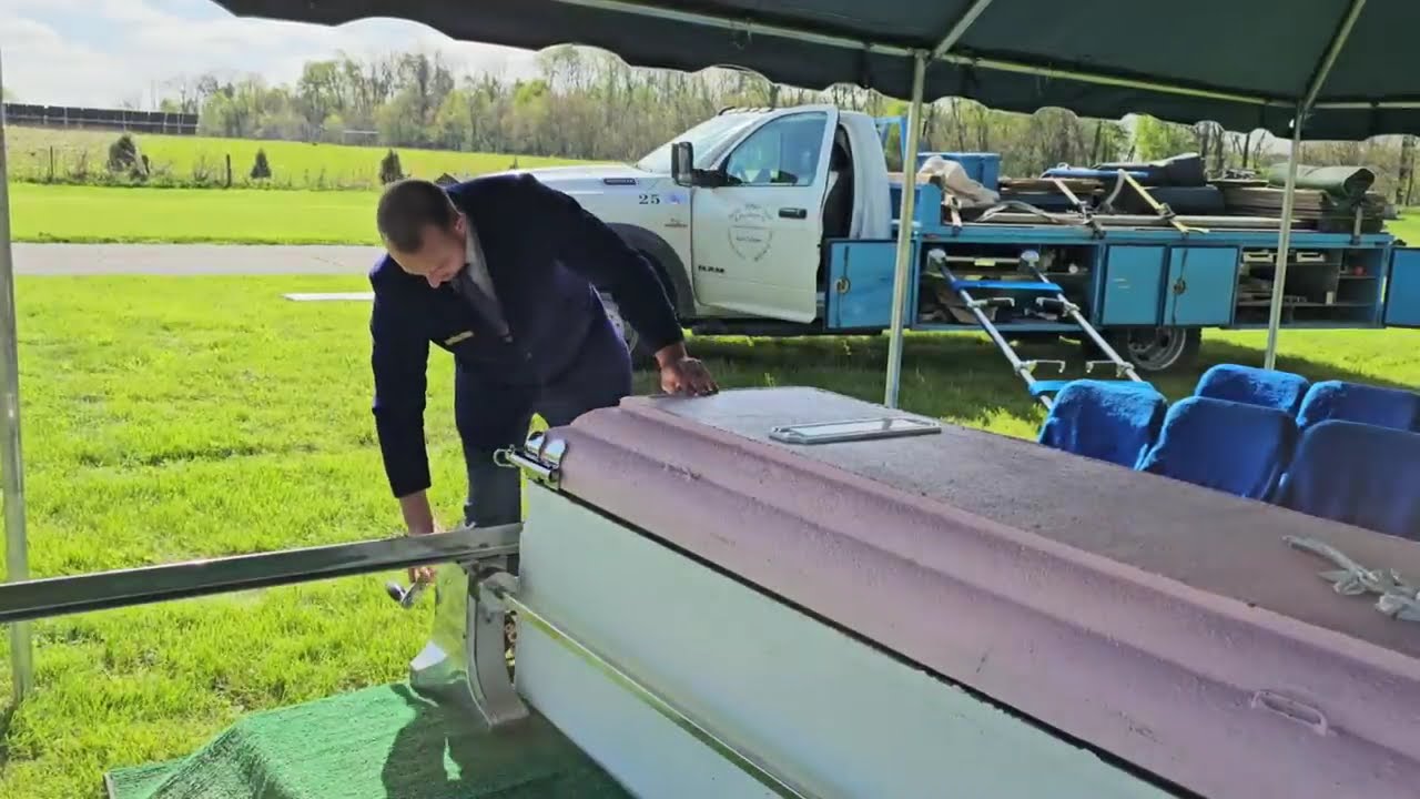 How a Burial Vault is Sealed and Lowered.