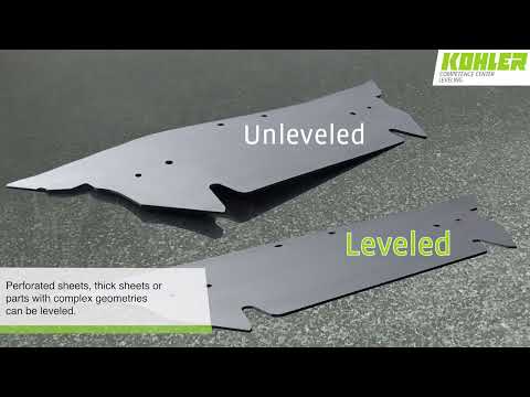 Straightening metal sheets and parts - without owing a part leveling machine