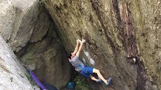 Video thumbnail of Corridors of Power, 7C+. Cwm Glas Bach