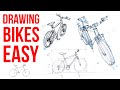 How to draw bicycles in perspective
