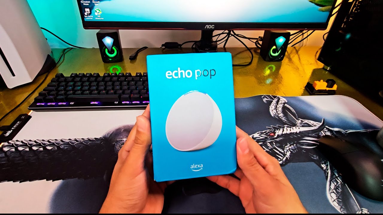 Alexa echo pop unboxing , Como CONFIGURAR E USAR a ALEXA