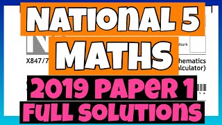 National 5 2019 Paper 1