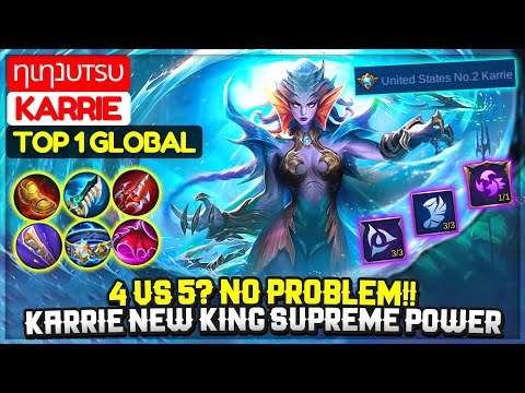 4 VS 5? No Problem!! Karrie New King Supreme Power [ Top 1 Global Karrie ] ηιηנυтѕυ - Mobile Legends