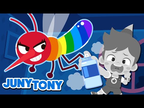 Buzz, buzz! Annoying Mosquitoes 🌈🦟 Color Songs｜Kids Songs｜Nursery Rhymes｜JunyTony