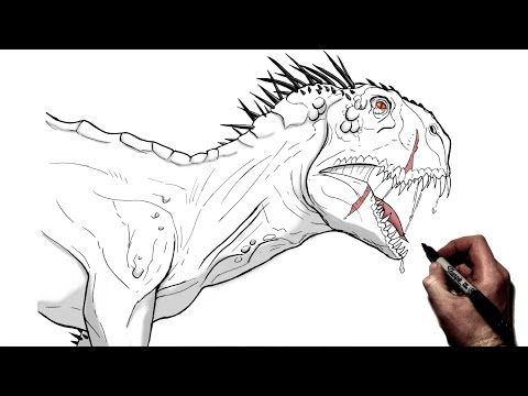 How To Draw Scorpios Rex E750 | Step By Step | Jurassic Park