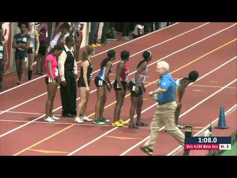 Girls 4x200m Prelim Heat 3 - New Balance Nationals Indoor 2014