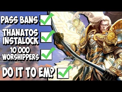 I PASSED ALL MY BANS AND LOCKED MY 10K WORSHIPPER THANATOS! - Masters Ranked Duel - SMITE