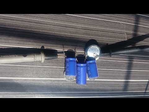 Capacitors charging together in the hot Summer sun !
