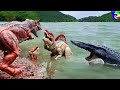 SPINOSAURUS VS CARNOTAURUS REXY ADVENTURE Jurassic World Movie For Families TCF CREATOR