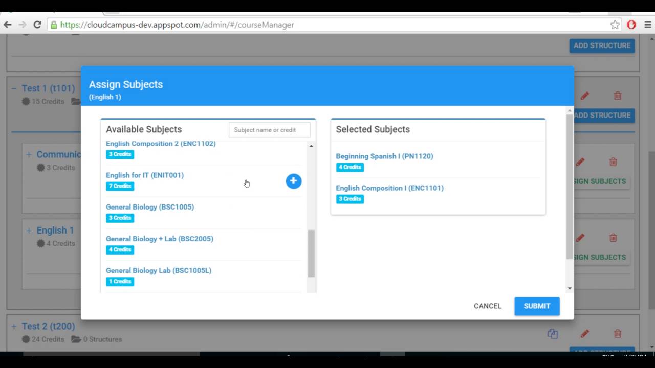 How to add courses on Could Smart School