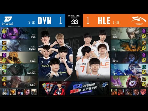 DYN vs HLE | W10D4 | Match 90 Game 3 | LCK Summer Split 2020 – S10 | Team Dynamics vs Hanwha Life