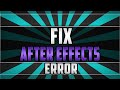 Fix Adobe After Effects error: can't get Unicode file ...