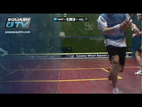 Squash : James Wilstrop v Nick Matthew : Canary Wharf Squash Classic 2012 Final Roundup