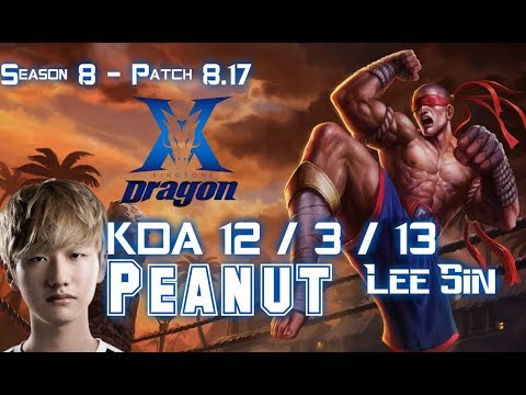 KZ Peanut LEE SIN vs TALIYAH Jungle - Patch 8.17 KR Ranked