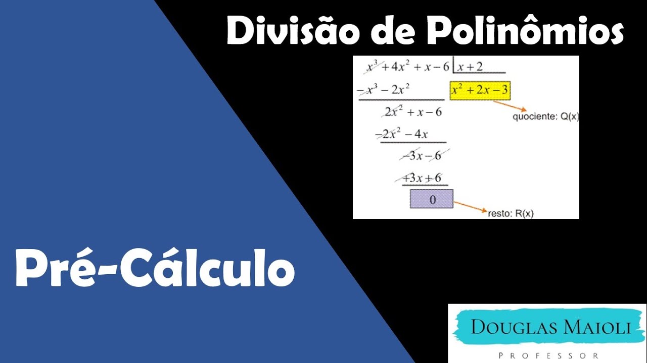 Pré-Cálculo -  Aula 06 - Divisão de polinômios