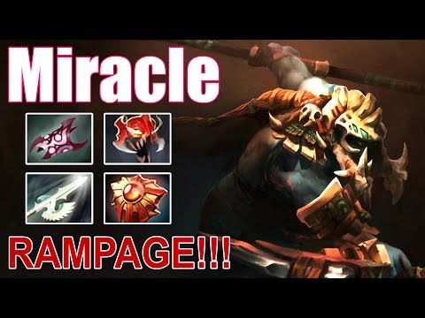 Miracle - Huskar | Safelane | Rampage | Dota 2 gameplay 2017