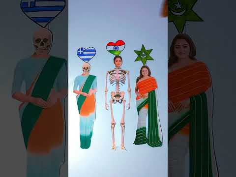 Greece 🇬🇷 Pakistan 🇵🇰 India 🇮🇳 Desh Rangila 🤠 ||🇬🇷🇵🇰🇮🇳 Republic Day Drawing #shorts #art #ashortaday