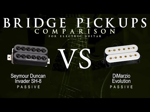 Seymour Duncan INVADER SH-8 vs DiMarzio EVOLUTION - Passive Bridge Guitar Pickup Comparison Demo