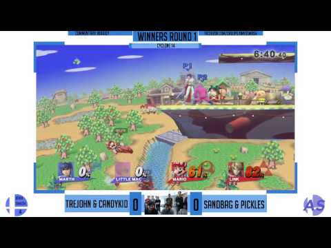 Trejohn & Candykid (Blue) vs Sandbag & Welfare Pickles (Red) - Smash 4 Doubles