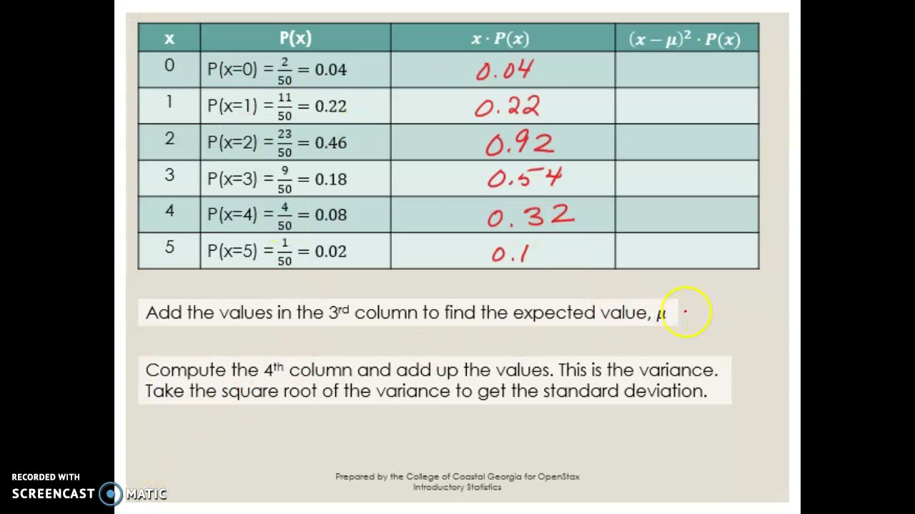 Standard deviation of a PDF video #4