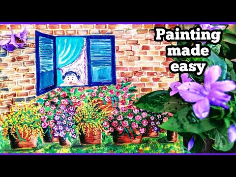 Flowers Paintings made easy, simple, fun for children / tips, tricks, hacks step by step techniques