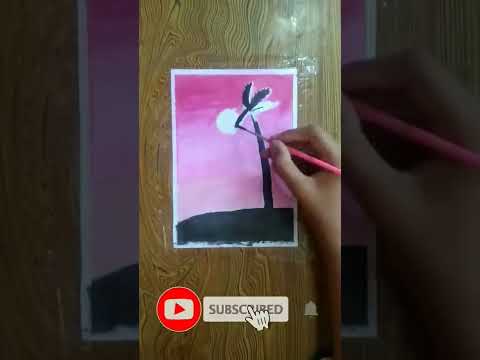 oil pastel scenery | Art Craft With Sukhman #short