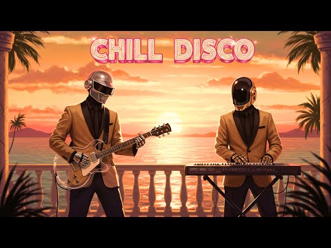 CHILL DISCO Sunset Jam | Daft Punk Inspired Duo on a Seaside Balcony 🌅