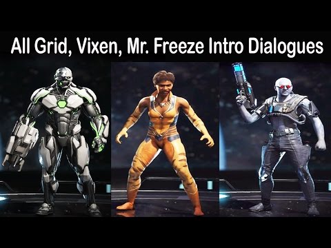 Injustice 2 - All Grid, Vixen, Mr. Freeze Intro Dialogues (COMPLETE)