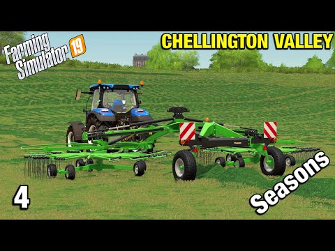 CONTINUING IN THE GRASS FIELDS Chellington Valley Timelapse - FS19 Ep 4