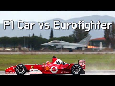 F1카 vs 전투기 | Ferrari F2003-GA vs Eurofighter