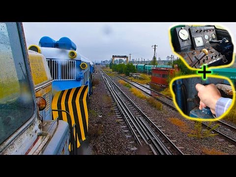 Senzație și voie bună cu un LDH1250: Călătorie zgomotoasă prin ploaie & Manevra cu o locomotivă DHC