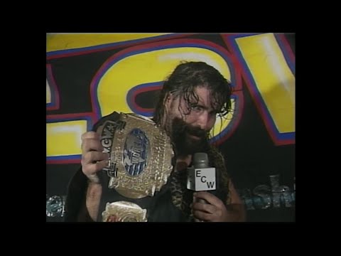 Cactus Jack Spits On & Throws his WCW Tag Title on Ground while in ECW! 1994