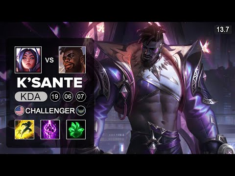 K'Sante vs Irelia Top - NA Challenger - Patch 13.7 Season 13