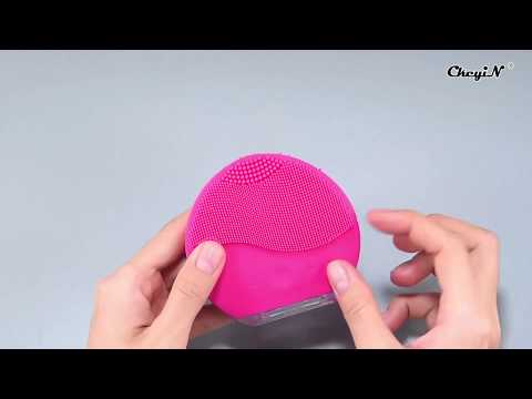 Multicolor silicone facial cleansing brush devise, for home