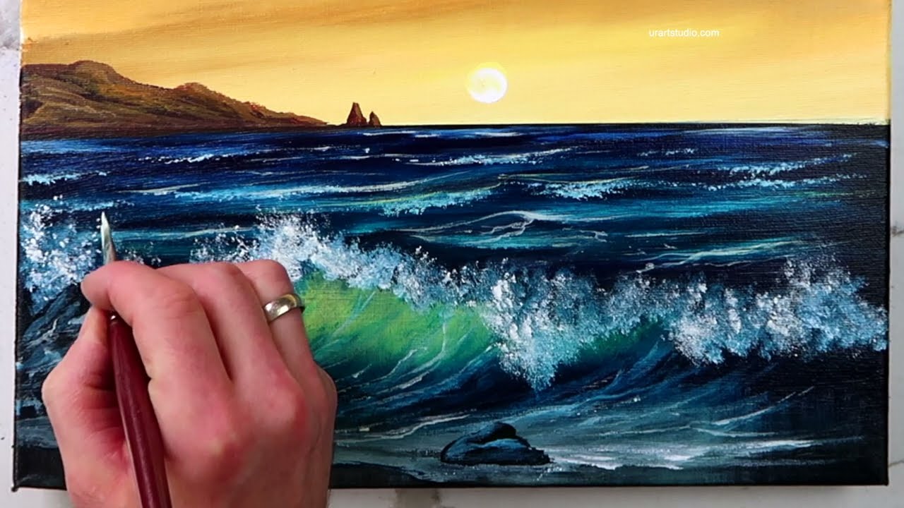 Playful Sunlight | Seascape Painting | Easy for Beginners