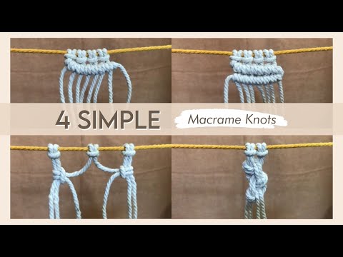 4 Simple & Easy Macrame Knots Tutorial Part 2 | 4 Simpul Macrame Sederhana & Mudah