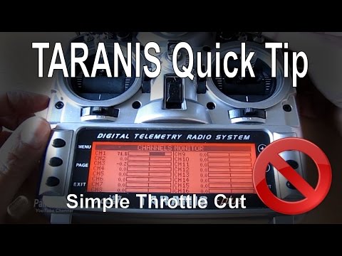 FrSky TARANIS Quick Tip - Setting up Throttle Cut/Hold switch easily