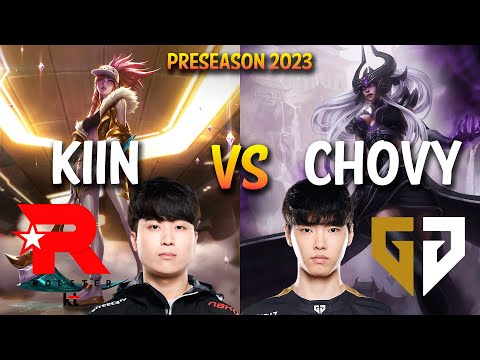 KT Kiin vs Gen Chovy - AKALI vs SYNDRA Mid - KR Ranked