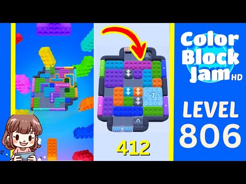 Color Block Jam Level 412 (806) Solution Walkthrough