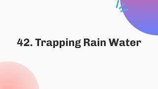 YouTube video '42. Trapping Rain Water | April | Java | C++'