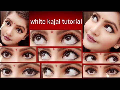 सफेद काजल लगाने का सबसे आसान तरीका | White kajal tutorial | how I apply white kajal like pro | RARA Video
