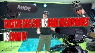 Video thumbnail for Budget Shotgun Microphone TAKSTAR SGC 598 VS RØDE VideoMic Microphone VS Zoom H1 by Vegas Production