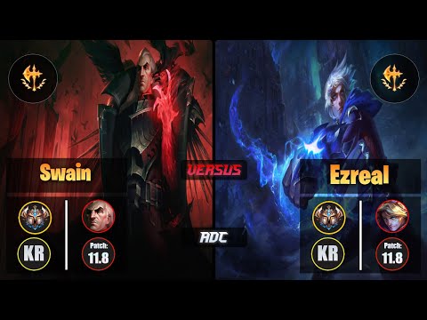 Challenger SWAIN [Conqueror] (ADC) VS  EZREAL - Challenger KR Patch 11.8