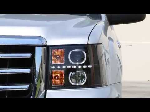 07-13 GMC Sierra 1500, 2500, and 3500 LED Halo Projector Headlight Installation Video