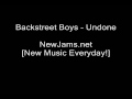 Backstreet Boys - Undone (NEW 2009) 