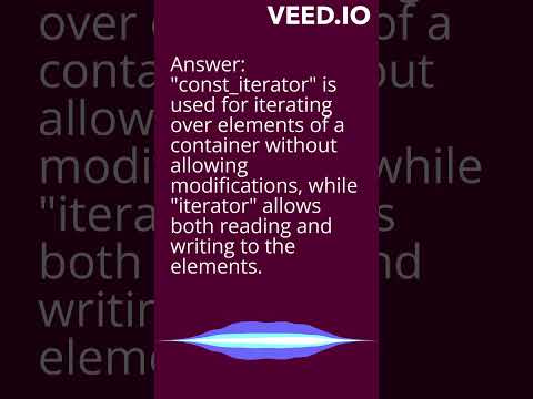 Diff B/W "const_iterator" and "iterator" in C++ #cplusplus #viralshort #shorts #shortvideo #ytshorts