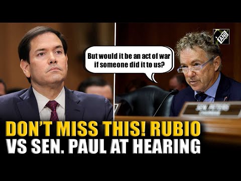 Must Watch! U.S. Senator Rand Paul’s question stuns Marco Rubio during senate hearing