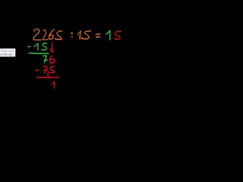 Division 4: Schriftliche Division auf Deutsch