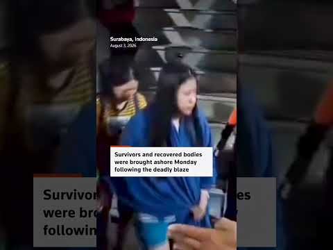 Video Thumbnail: Survivors of Indonesia ferry fire arrive in Surabaya